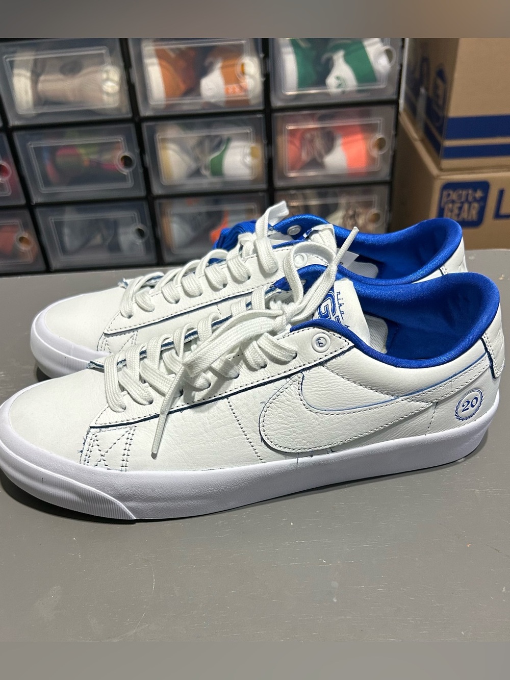 Nike GT Low Skate Sneakers in White and Blue Sz 8 - Picture 2 of 9